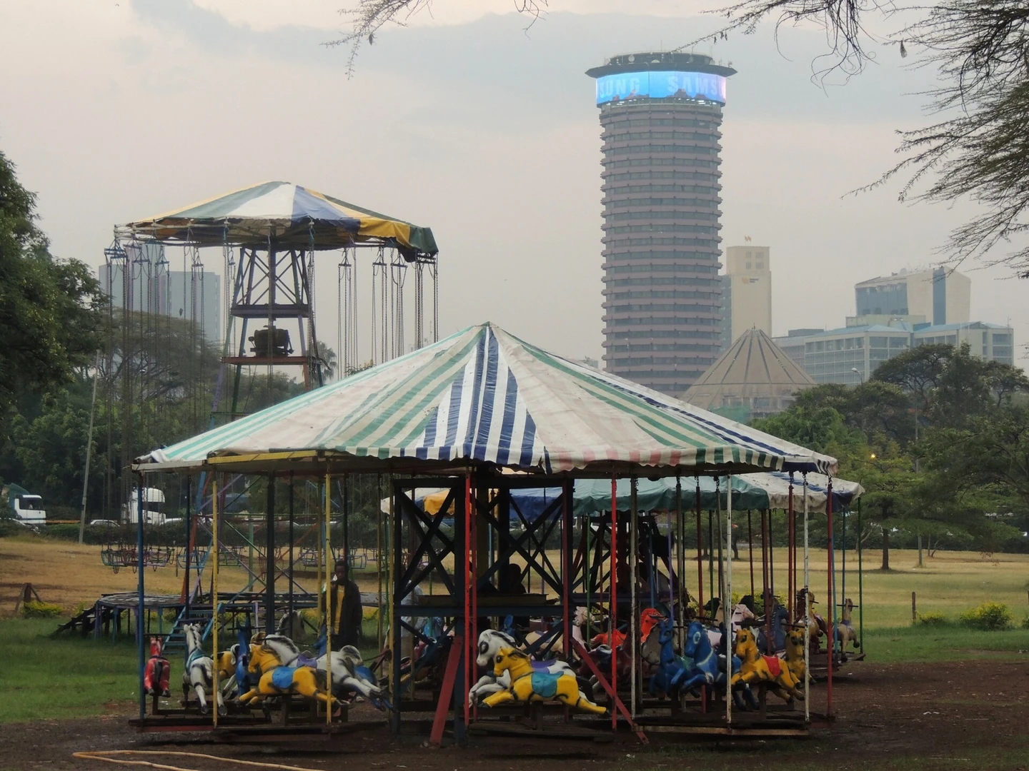 Public park landscape in Nairobi